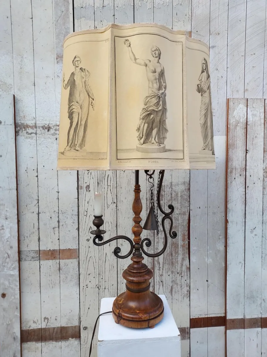 Best Pamono Neoclassical Table Lamp in Wrought Iron, 1950s