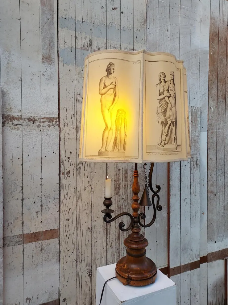 Best Pamono Neoclassical Table Lamp in Wrought Iron, 1950s