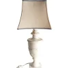 Discount Pamono Neoclassical White Florentine Alabaster Table Lamp with Leaf Relief, Italy