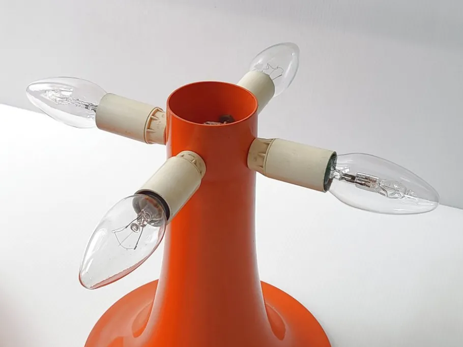 Best Pamono Nesso Table Lamp in Orange by Giancarlo Mattioli for Artemide, 1960s