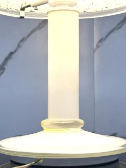 Pamono Neverrino Table Lamp in Murano Glass attributed to Gae Aulenti for Vistosi, Venice, Italy, 1970s