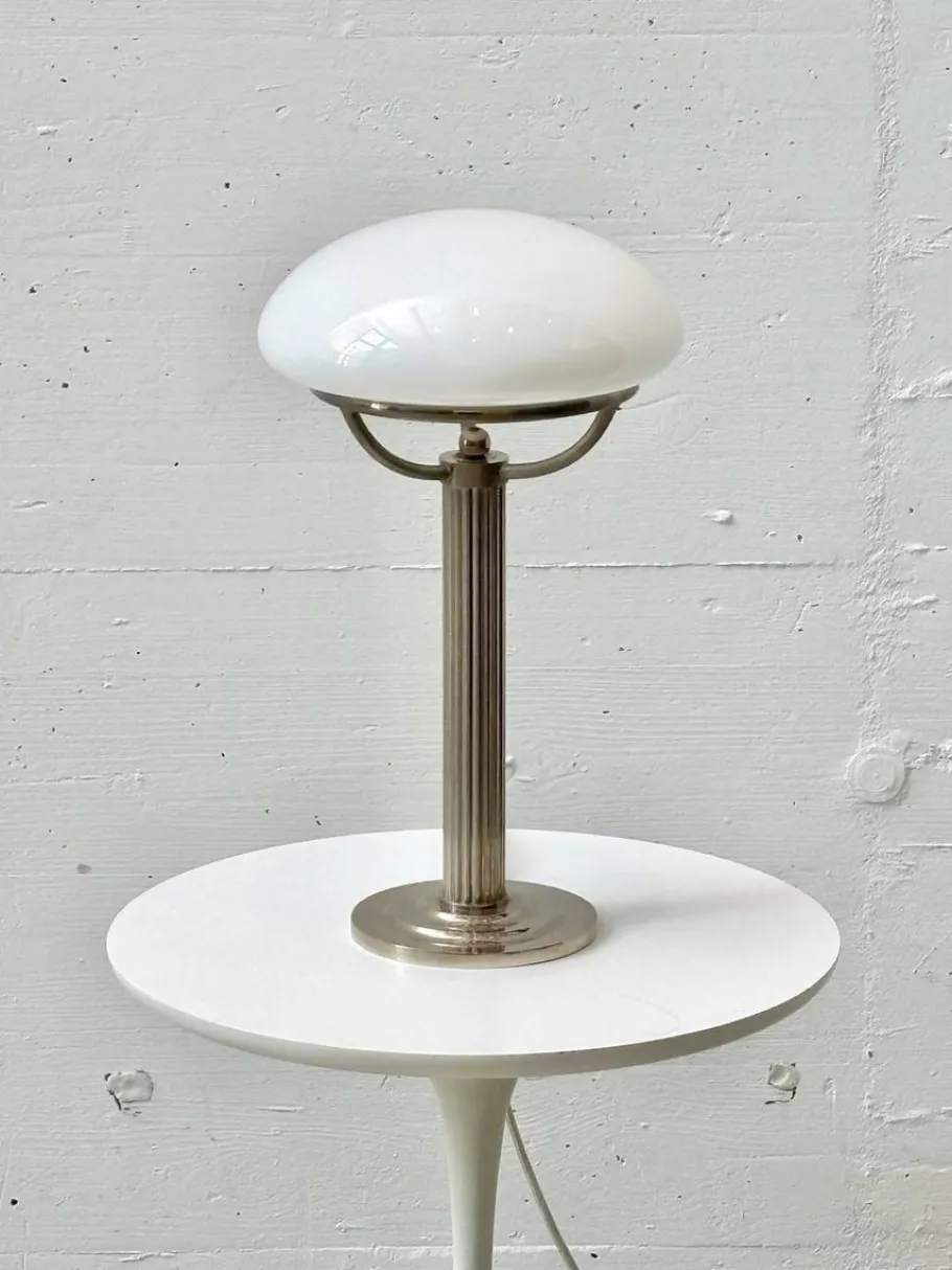 Discount Pamono Nickel Table Lamps with Opal Shades by Adolf Loos for Villa Steiner