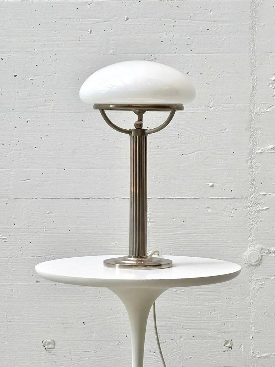 Discount Pamono Nickel Table Lamps with Opal Shades by Adolf Loos for Villa Steiner