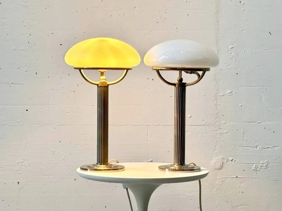 Discount Pamono Nickel Table Lamps with Opal Shades by Adolf Loos for Villa Steiner