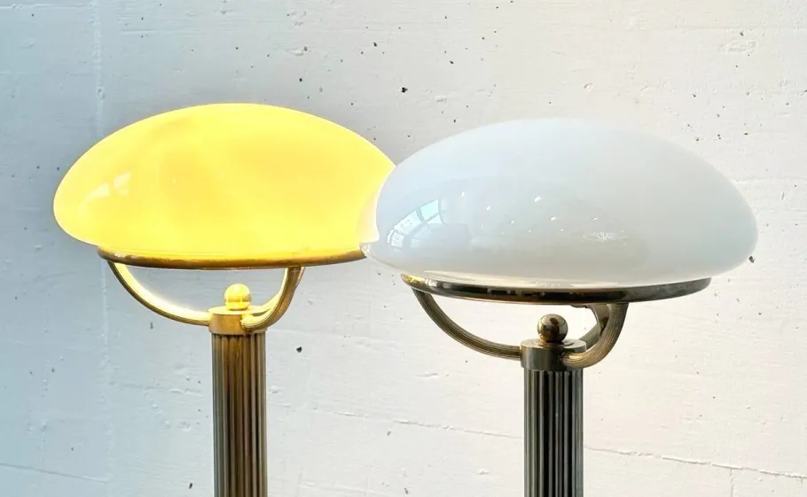 Discount Pamono Nickel Table Lamps with Opal Shades by Adolf Loos for Villa Steiner