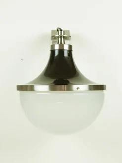 Discount Pamono Nickel-Plated and Painted Metal and Glass Model Pi Sconce by Sergio Mazza for Artemide, 1960s