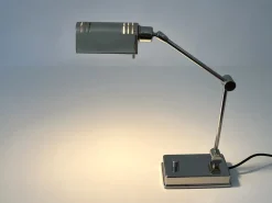Pamono Nickel-Plated Brass Adjustable Desk Light from Holtkötter, Germany, 1980s