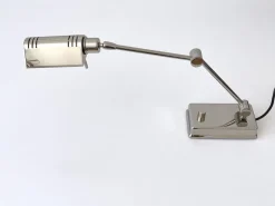 Pamono Nickel-Plated Brass Adjustable Desk Light from Holtkötter, Germany, 1980s