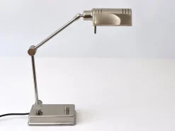 Pamono Nickel-Plated Brass Adjustable Desk Light from Holtkötter, Germany, 1980s