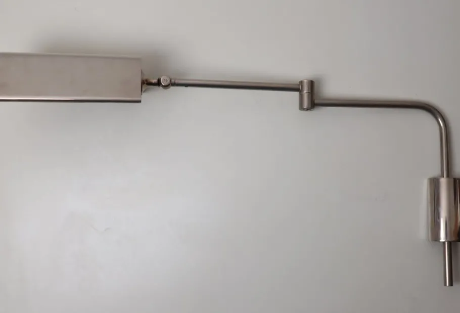 Best Pamono Nickel-Plated Wall Lamp by Florian Schulz, 1970s