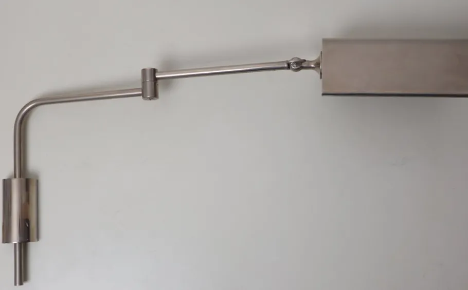 Best Pamono Nickel-Plated Wall Lamp by Florian Schulz, 1970s