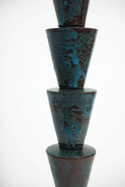 Discount Pamono Nizwa Blue and Brown Floor Lamp by Barracuda Interiors