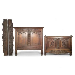 Sale Pamono Norman Bed in Richly Carved Oak