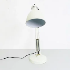 Clearance Pamono Norwegian Naska Loris Table Lamp in White Metal by Jac Jacobsen for Luxo, 1950s