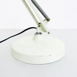 Clearance Pamono Norwegian Naska Loris Table Lamp in White Metal by Jac Jacobsen for Luxo, 1950s