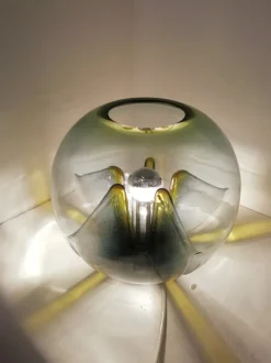 Best Pamono Nuphar Table Lamp in Green Glass by Toni Zuccheri for VeArt, Italy, 1970s