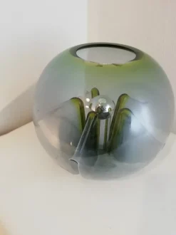 Best Pamono Nuphar Table Lamp in Green Glass by Toni Zuccheri for VeArt, Italy, 1970s