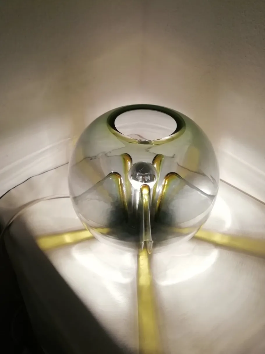 Best Pamono Nuphar Table Lamp in Green Glass by Toni Zuccheri for VeArt, Italy, 1970s