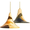 Best Pamono Ochre Ceramic Cone Pendants, Denmark, 1970, Set of 2