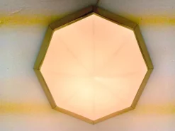 Best Pamono Octagonal Ceiling Lamp from Glashütte Limburg, 1970s