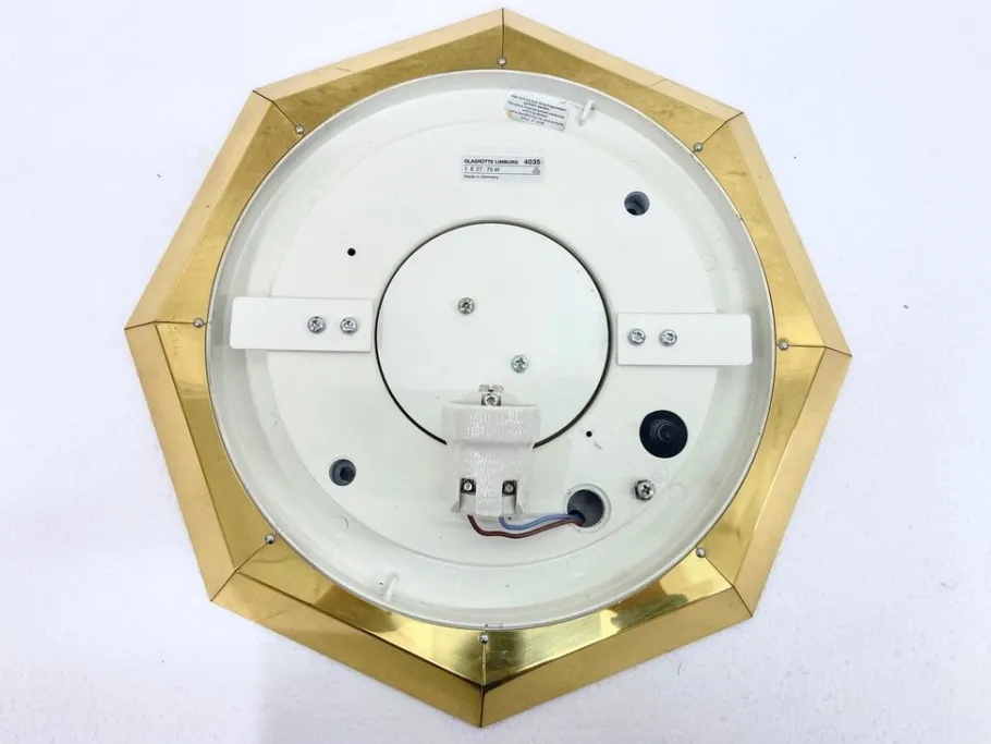 Best Pamono Octagonal Ceiling Lamp from Glashütte Limburg, 1970s