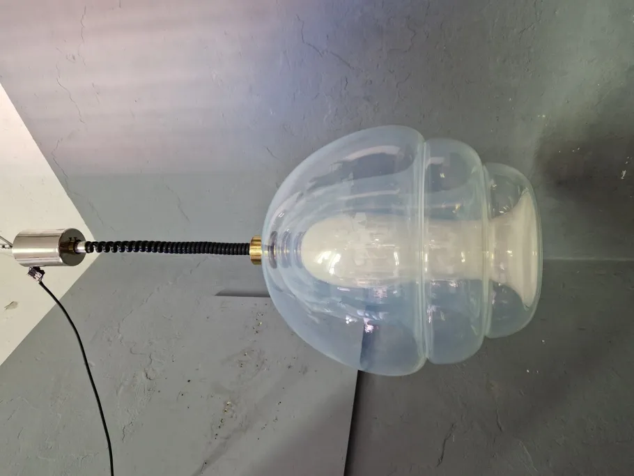 Sale Pamono Octopus Pendant in Iridescent Glass and Brass Carlo Nason for Mazzega, 1950s