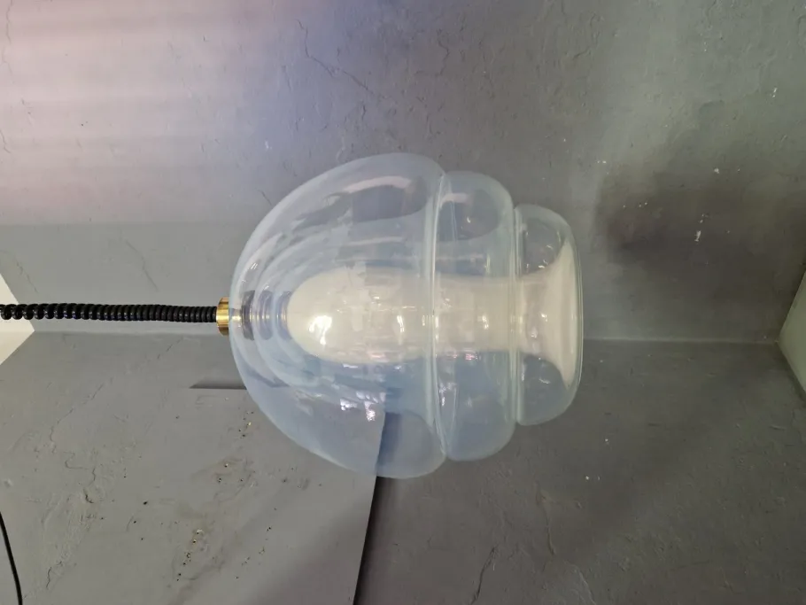 Sale Pamono Octopus Pendant in Iridescent Glass and Brass Carlo Nason for Mazzega, 1950s