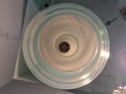 Sale Pamono Octopus Pendant in Iridescent Glass and Brass Carlo Nason for Mazzega, 1950s