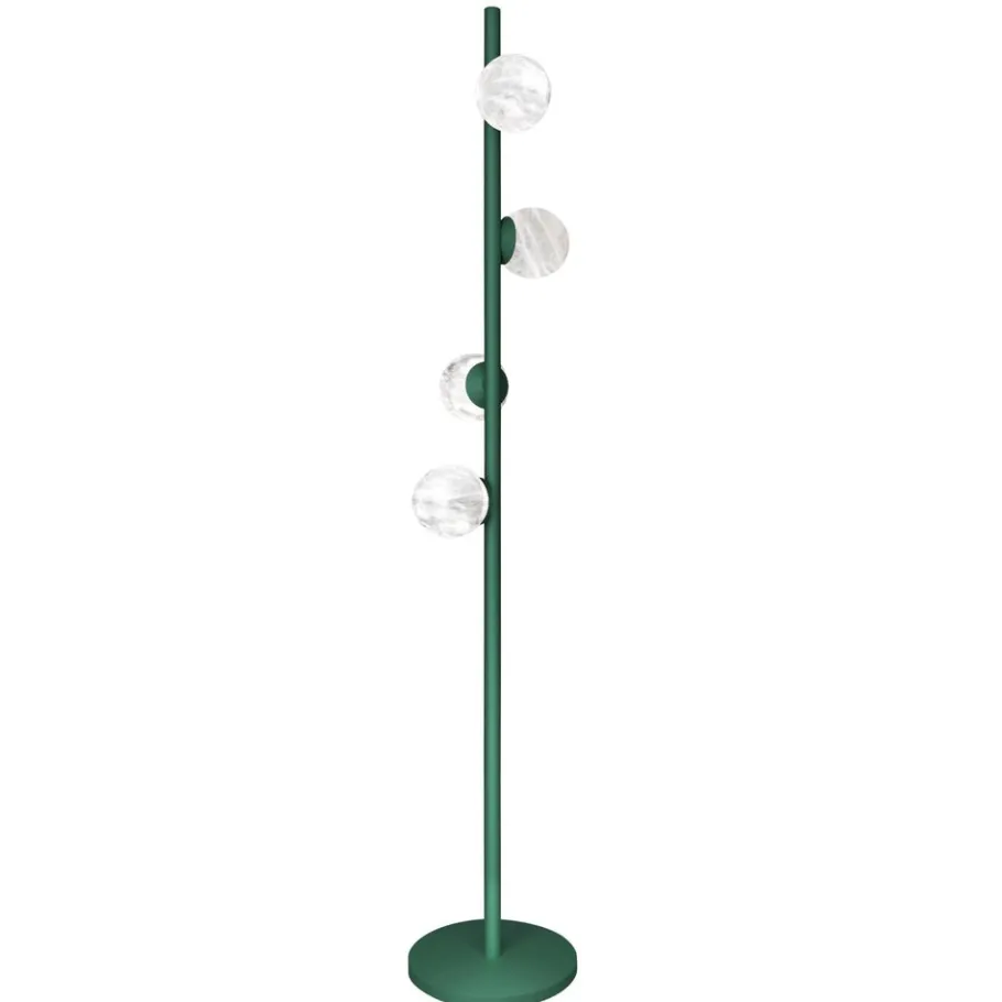 New Pamono Ofione Freedom Green Metal Floor Lamp by Alabastro Italiano