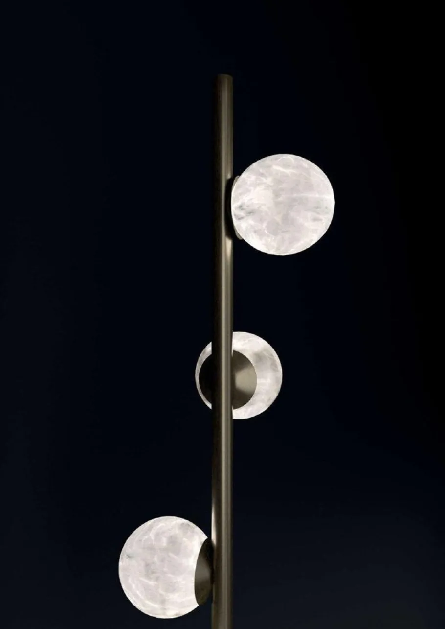 New Pamono Ofione Freedom Green Metal Floor Lamp by Alabastro Italiano