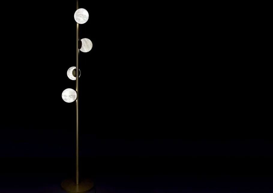 New Pamono Ofione Freedom Green Metal Floor Lamp by Alabastro Italiano