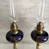Outlet Pamono Oil Lamps in Bronze and Earthenware, 1890s, Set of 2