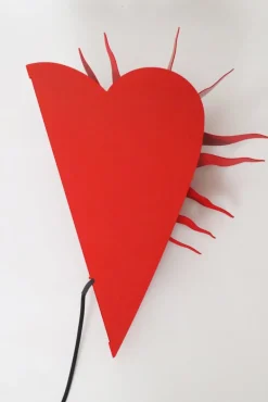 Discount Pamono One for the Recession Wall Lamp in Red Heart Shape by Ingo Maurer, 1994