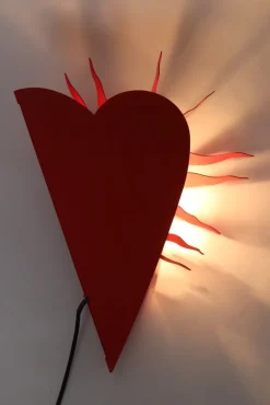 Discount Pamono One for the Recession Wall Lamp in Red Heart Shape by Ingo Maurer, 1994
