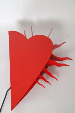 Discount Pamono One for the Recession Wall Lamp in Red Heart Shape by Ingo Maurer, 1994