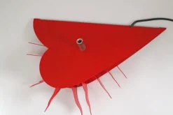 Discount Pamono One for the Recession Wall Lamp in Red Heart Shape by Ingo Maurer, 1994