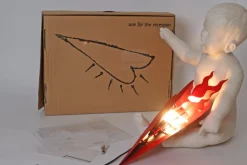 Discount Pamono One for the Recession Wall Lamp in Red Heart Shape by Ingo Maurer, 1994