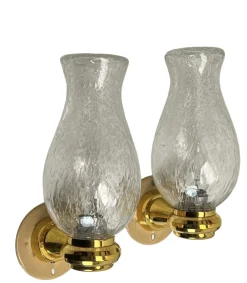 Clearance Pamono Onion Shaped Murano Glass Wall Lights from Keuco, 1970s, Set of 2
