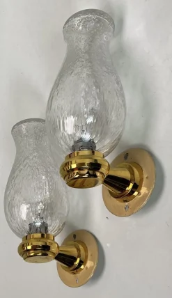 Clearance Pamono Onion Shaped Murano Glass Wall Lights from Keuco, 1970s, Set of 2