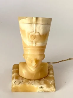 Best Pamono Onyx Egyptian Figure Table Lamp, France, 1930s