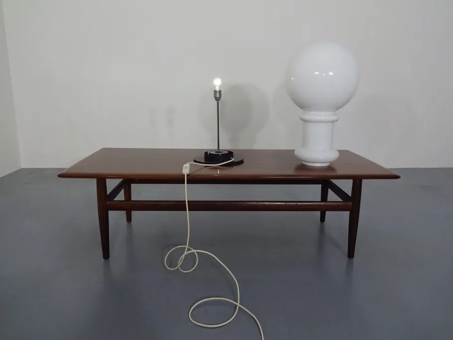 Sale Pamono Opal Glass Floor Lamp from Glashütte Limburg, 1960s