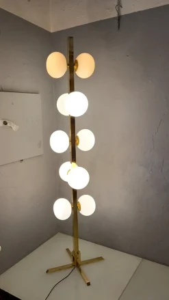 Outlet Pamono Opal Glass Floor Light