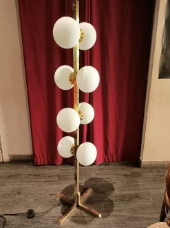 Outlet Pamono Opal Glass Floor Light