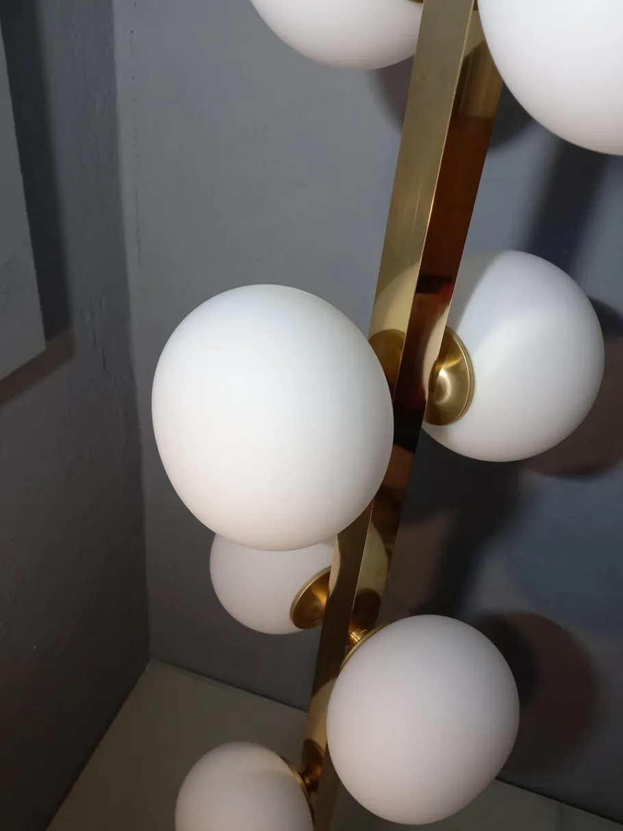 Outlet Pamono Opal Glass Floor Light