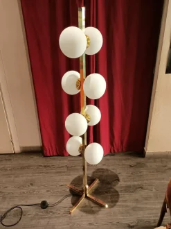 Outlet Pamono Opal Glass Floor Light