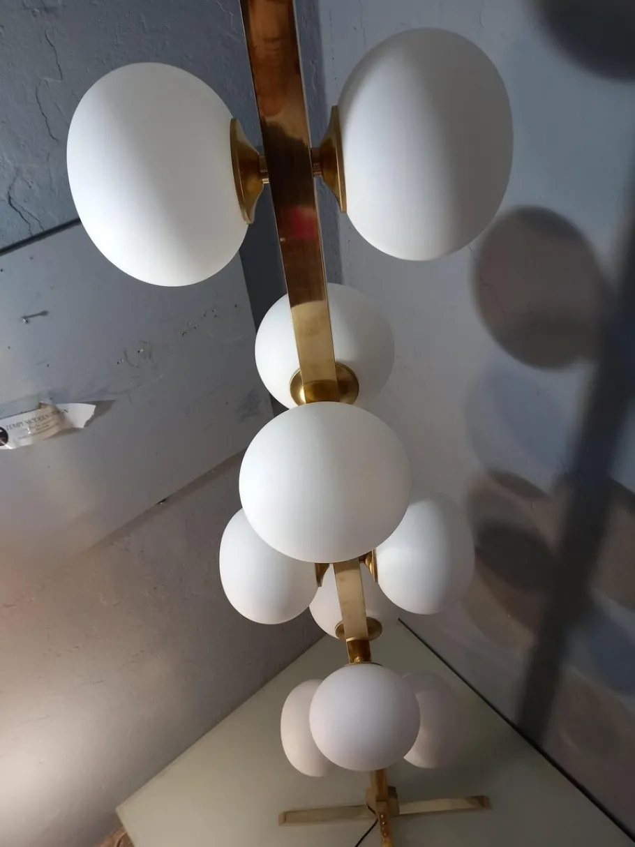 Outlet Pamono Opal Glass Floor Light