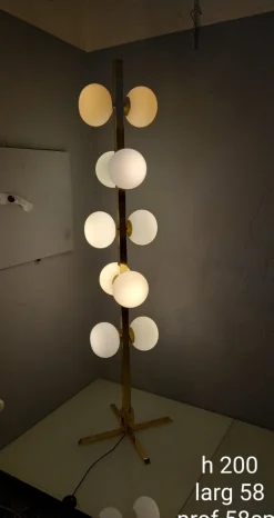 Outlet Pamono Opal Glass Floor Light