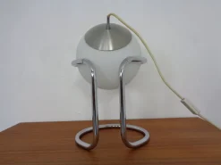 Pamono Opal Glass Table Ball Lamp, Italy, 1960s
