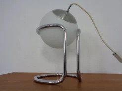 Pamono Opal Glass Table Ball Lamp, Italy, 1960s