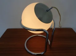 Pamono Opal Glass Table Ball Lamp, Italy, 1960s